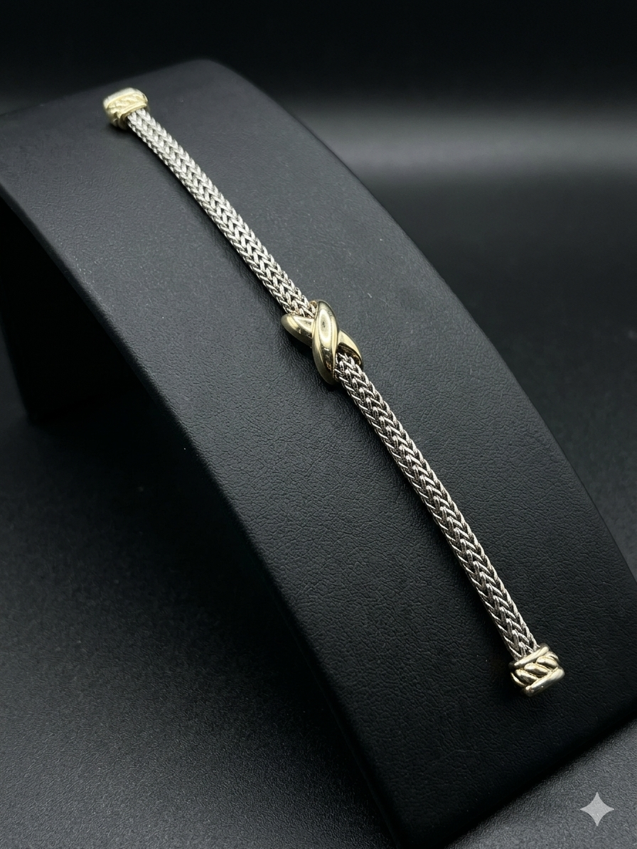 Plated X Magnetic Bracelet