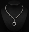 PAVE CZ HORSEBIT NECKLACE