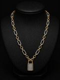 Plated Lock Necklace