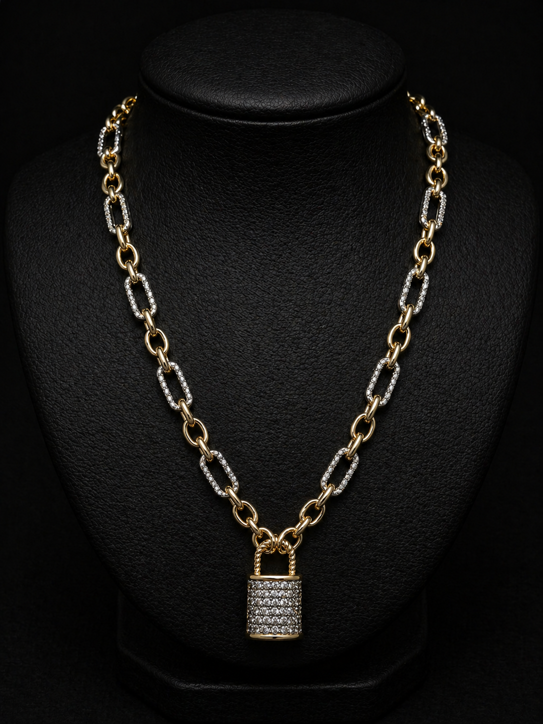 Plated Lock Necklace