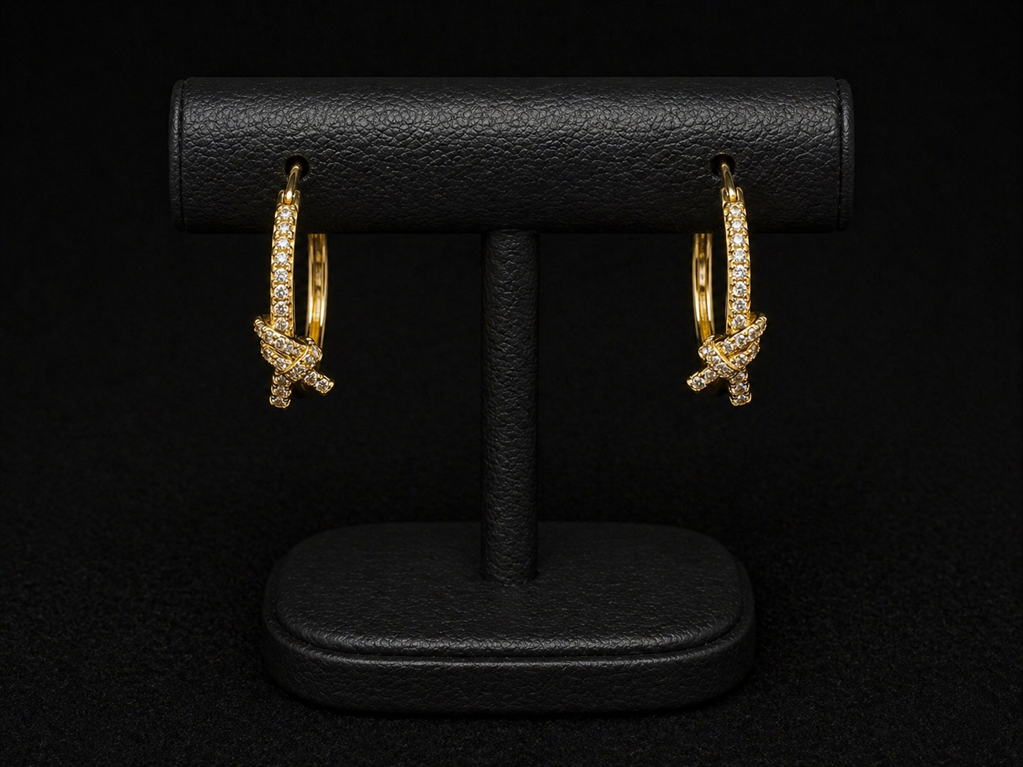 Gold Plated Knot Hoops