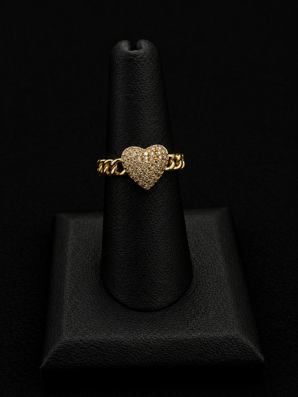 Plated heart ring