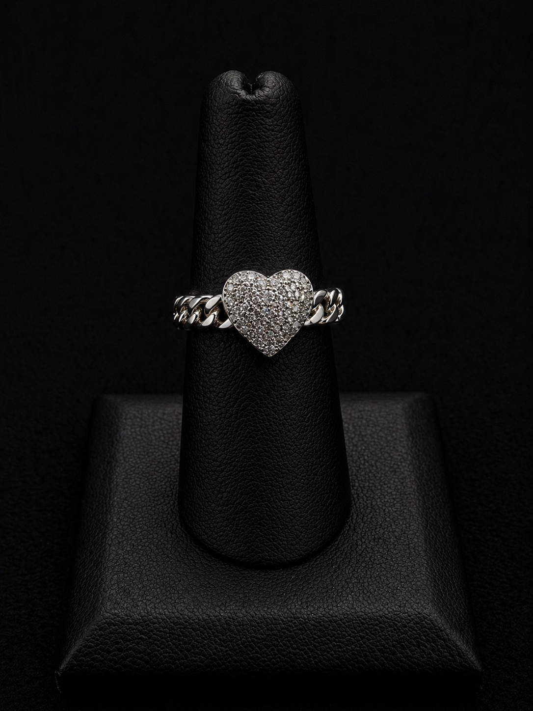 Plated heart ring