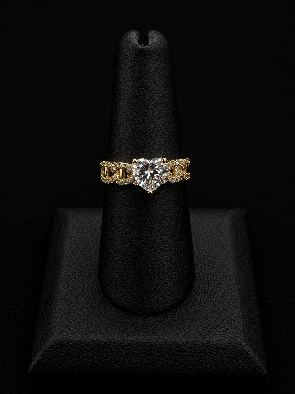 Plated Bling Heart Ring