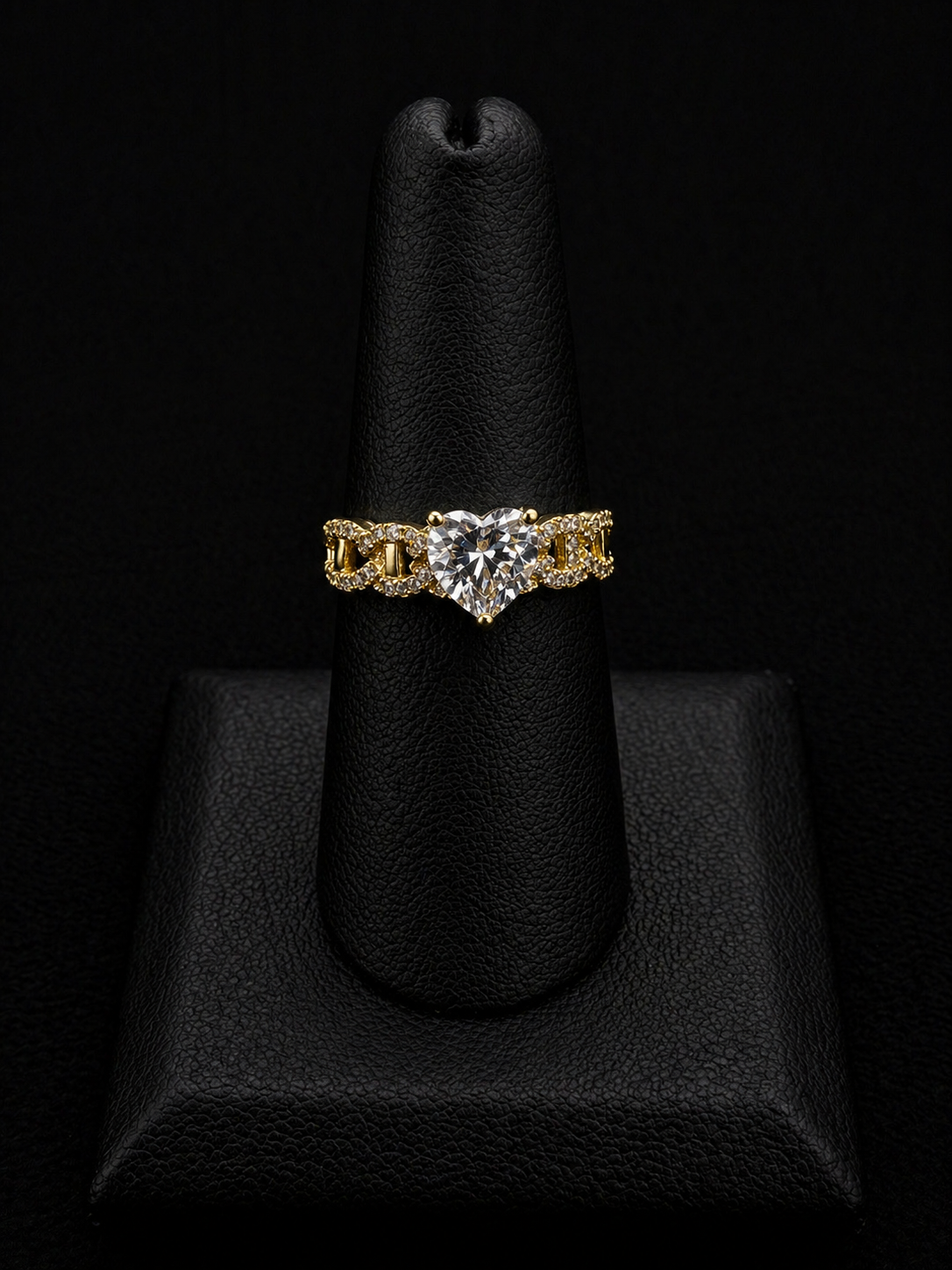 Plated Bling Heart Ring