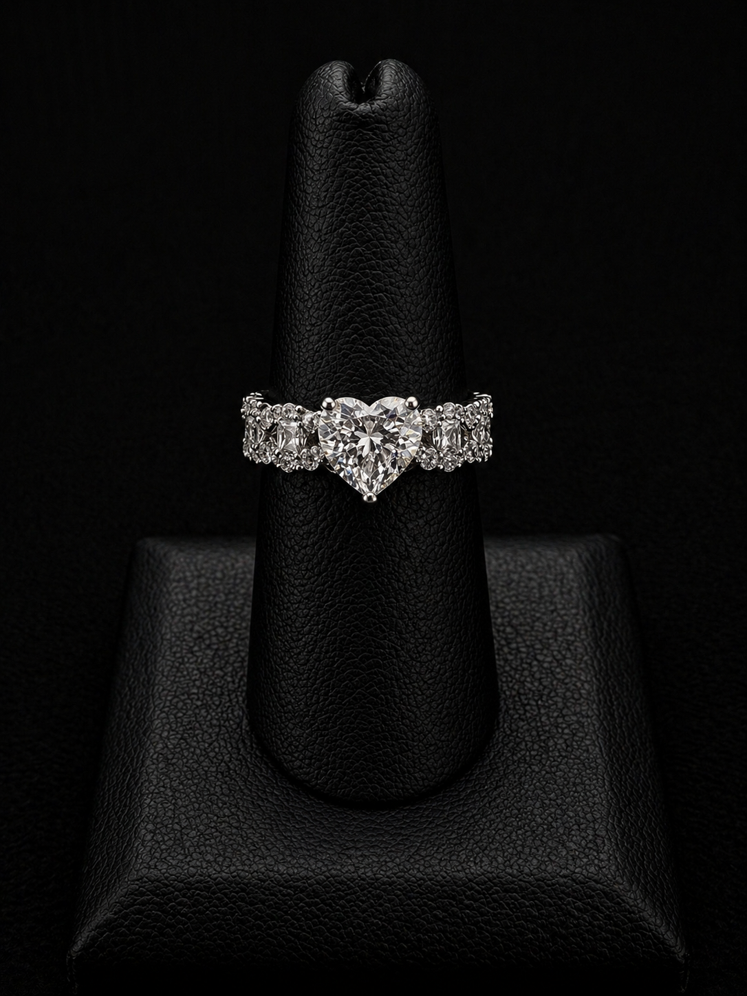 Plated Bling Heart Ring