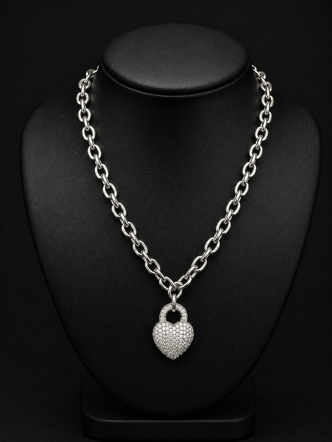 Silver Plated Heart Necklace