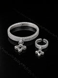 PLATED BRACELET AND RING SET