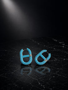 PLATED TURQ EARRINGS